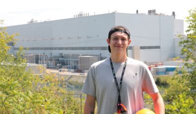 Sawyer Wilson, a first-year millwright apprentice, is currently employed with OPG vendor E.S. Fox.