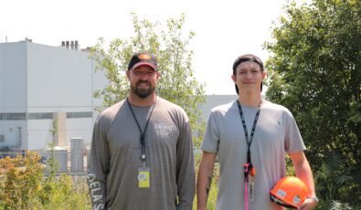 Millwright apprentices Sean Veinot and Sawyer Wilson are advancing their careers through OPG's Darlington Refurbishment project.