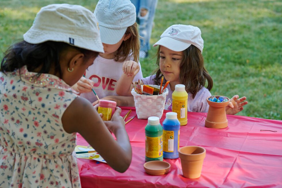 Children enjoying crafts at OPG’s Tuesdays on the Trail program