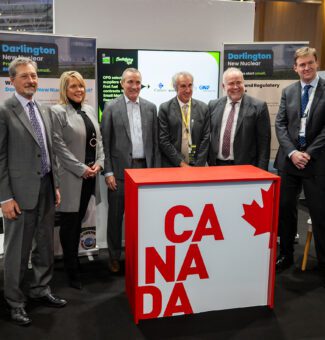 OPG CEO Ken Hartwick with representatives from Cameco, Urenco USA, Orano and Global Nuclear Fuel at the World Nuclear Exhibition in Paris, France.