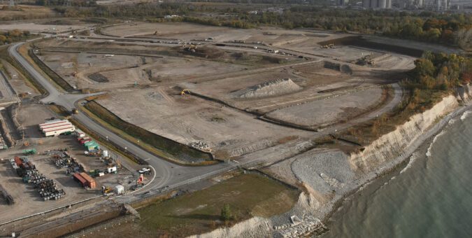 Current state of the site during clearing and grading activities