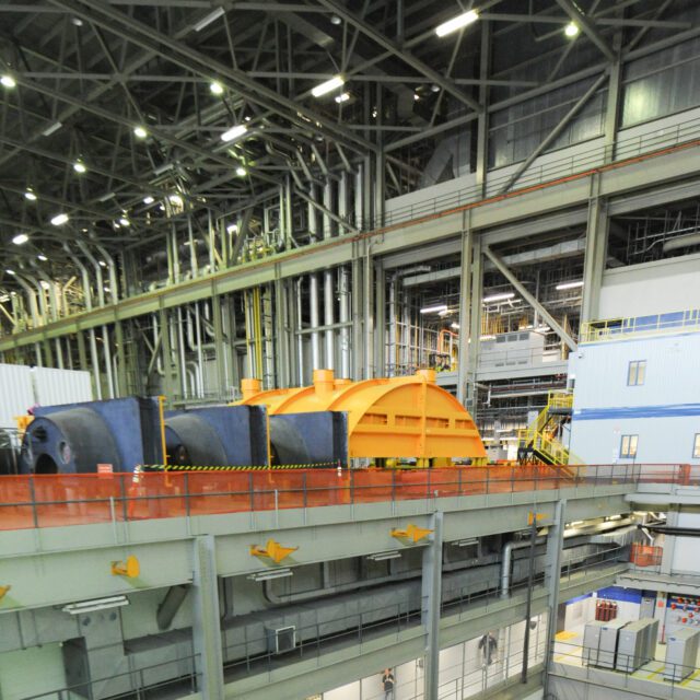 Employees in the loading bay at the Darlington Nuclear Generating Station.