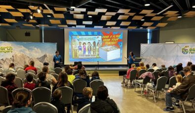 Families attend an Earth Rangers show during March Break Fun at OPG's Saunders Hydro Dam Visitor Centre.