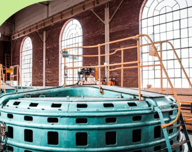 A turbine inside OPG's Frankford Hydroelectric Generating Station.