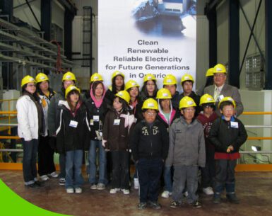 OPG employees and members of Lac Seul First Nation gather together at Lac Seul Generating Station to celebrate the partnership.