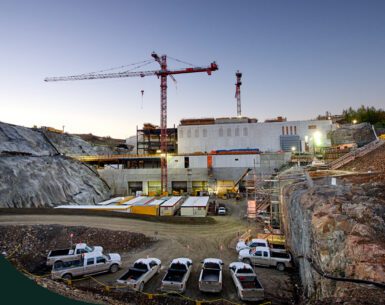 Construction on the Lower Mattagami Hydroelectric Project.