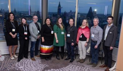 Nuclear ambassadors and leaders from First Nations pose for a group photo at the Canadian Nuclear Association's annual conference earlier this year.