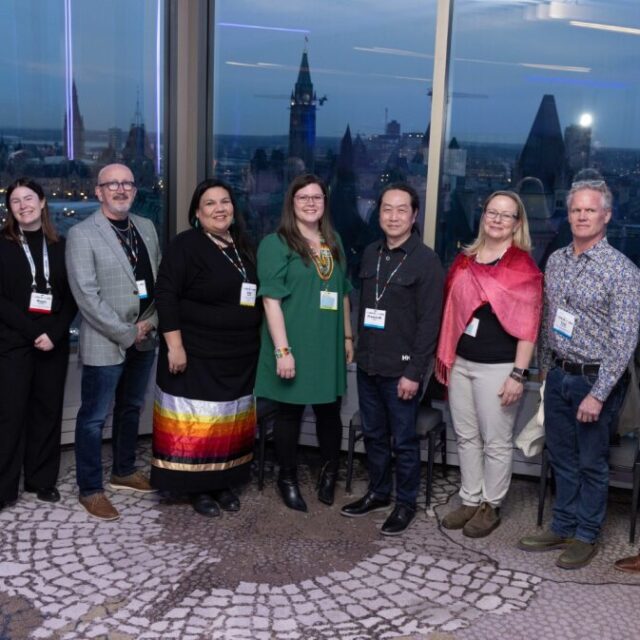 Nuclear ambassadors and leaders from First Nations communities pose for a group photo at the Canadian Nuclear Association's annual conference earlier this year.