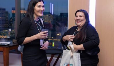 OPG Indigenous Relations Advisor Skye Anderson, left, served as a nuclear ambassador at the CNA's annual conference this year.