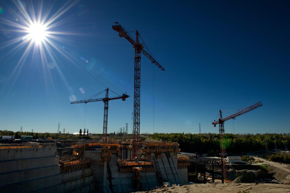 A hydroelectric generating station under redevelopment.