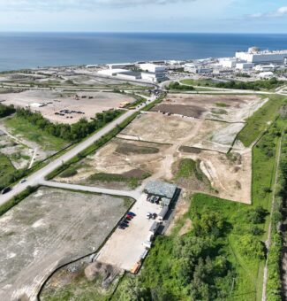 The future site of OPG's Darlington New Nuclear Project. The Darlington Nuclear Generating Station is seen in the background.