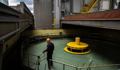 An employee is seen at OPG's R.H. Saunders Generating Station. The second-largest hydro station in Ontario meets about 5% of the province's power needs.