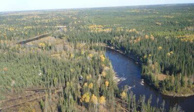 A view of the New Post Creek in northeastern Ontario, near Cochrane, home of OPG's Peter Sutherland Sr. hydro station.