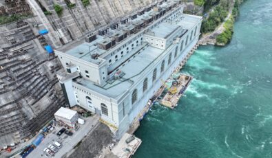 A new tailrace deck is almost complete at OPG's Sir Adam Beck I Generating Station.