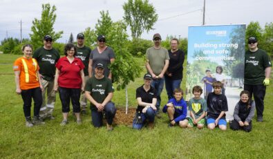 In May, OPG teamed up with the Town of Renfrew and local Scouts to plant about 120 native trees and shrubs at the 146-acre Ma-te-way Park.
