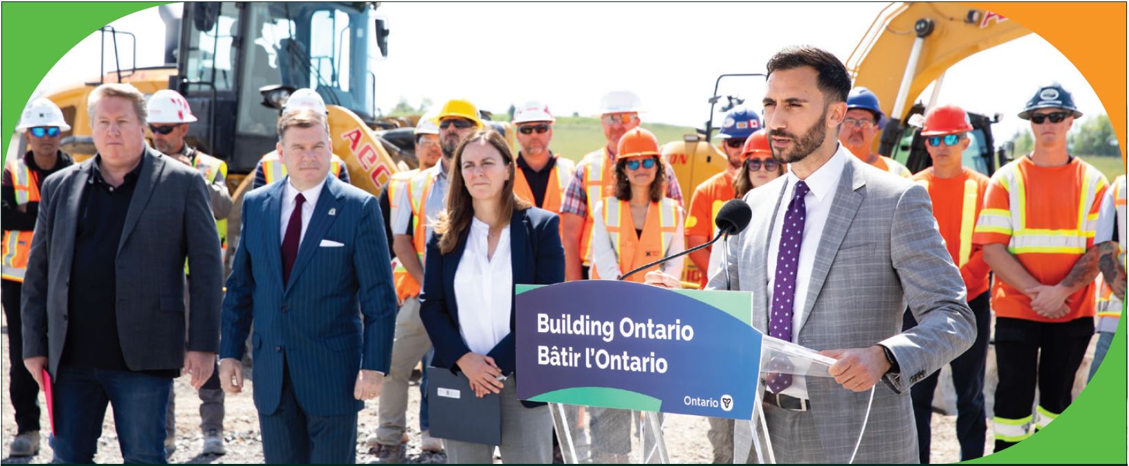 Minister of Energy and Electrification, Stephen Lecce, visits the Darlington New Nuclear Project site
