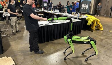 OPG's Spot robot was the main attraction at OPG's booth at the 2025 Skills Ontario Competition.