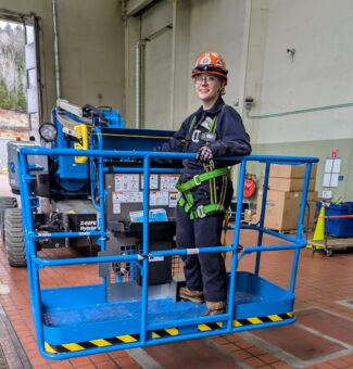Ivy Ireland is a millwright apprentice currently working on unit refurbishments at OPG’s Otto Holden Generating Station.