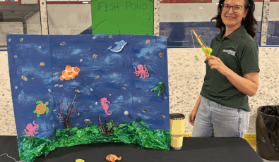 As part of the Moose Cree-OPG 10-year partnership celebration, OPG staff helped provide fun activities for children from the community.