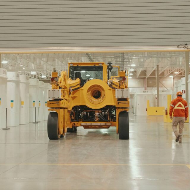 Nuclear Sustainability Services employees in a high-level waste facility.