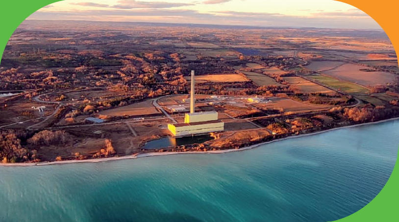 An aerial view of OPG’s Wesleyville site in Port Hope, Ontario