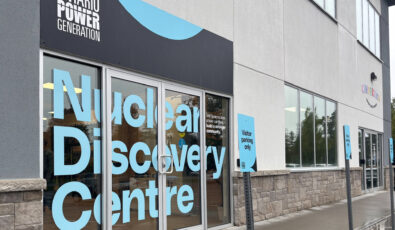 An exterior view of OPG's Nuclear Discovery Centre in Port Hope.