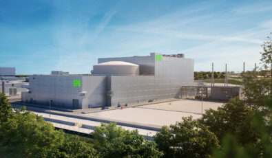 A digital rendering depicting OPG's new Small Modular Reactor at Darlington.