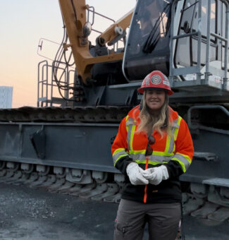Jessica Johns is a crane operating engineer with Aecon, a key construction partner on OPG's Darlington New Nuclear Project.