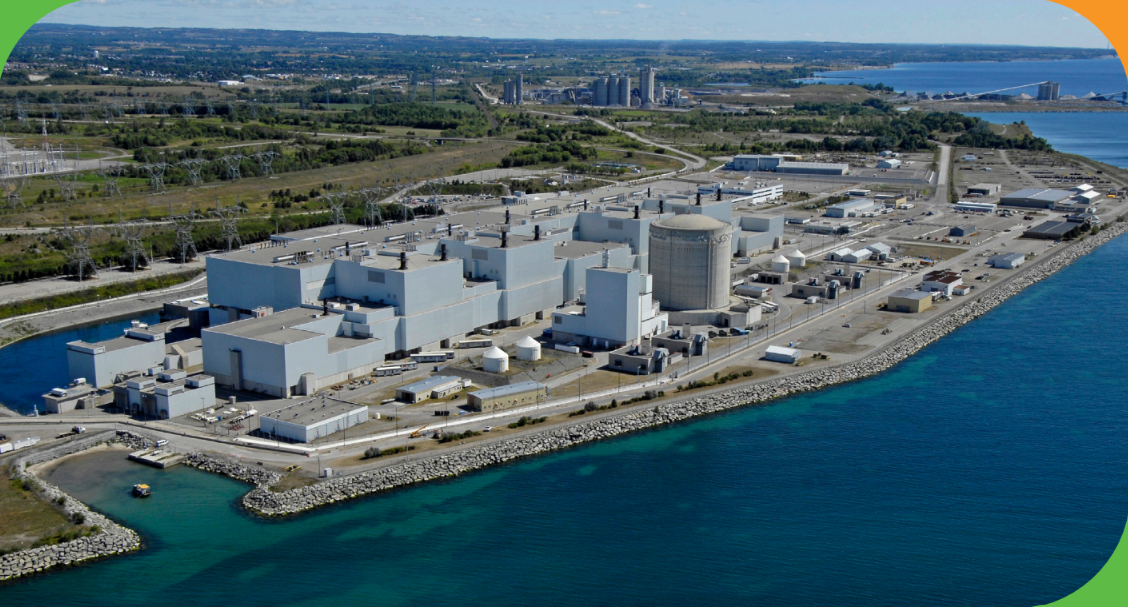 Aerial view of the Darlington Nuclear Generation Station