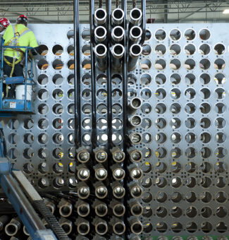 Workers performing tasks as part of OPG's Darlington Refurbishment project