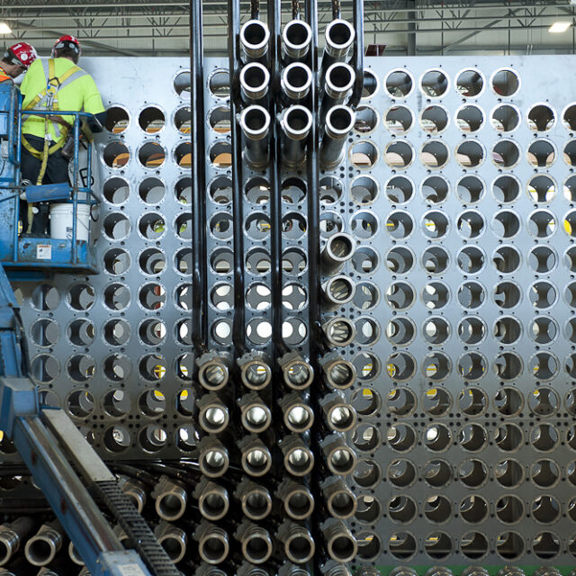 Workers performing tasks as part of OPG's Darlington Refurbishment project