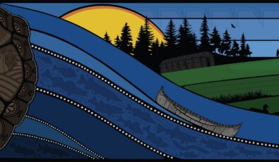 Artist Kory Parkin, a proud member of the Mohawks of the Bay of Quinte, recently put the finishing touches on two prominent murals for OPG's Lennox Generating Station.