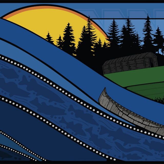 Artist Kory Parkin, a proud member of the Mohawks of the Bay of Quinte, recently put the finishing touches on two prominent murals for OPG's Lennox Generating Station.