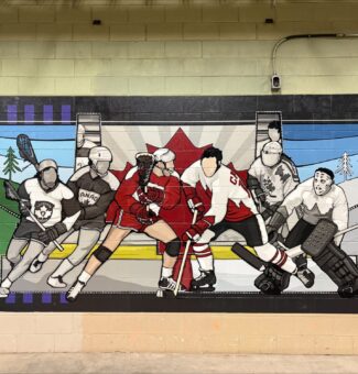 A look at one of the new murals recently unveiled at Lennox Generating Station.