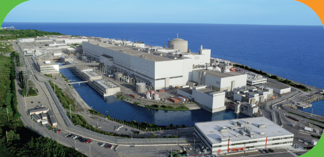 Aerial view of the Darlington Nuclear Generating Station