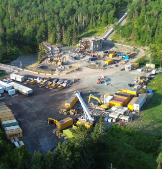 Construction underway at Matabitchuan Generating Station.