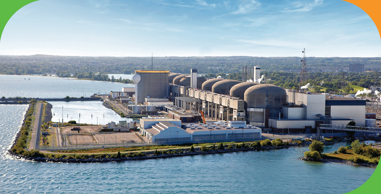 Aerial view of the Pickering Nuclear Generating Station