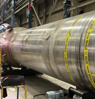 A view of steam generators under construction for the Pickering Refurbishment at BWXT Canada.