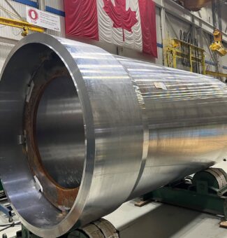 A view of steam generators under construction for the Pickering Refurbishment at BWXT Canada.